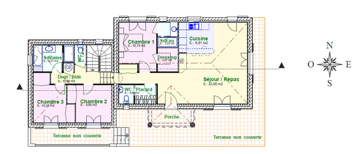 plan de maison provencale
